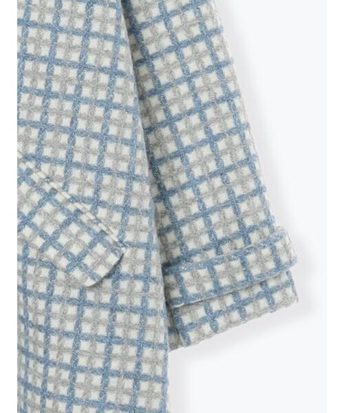 セール】【尾州ウール】フラワー柄ジャカードコート（その他アウター