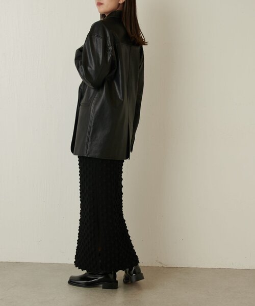 Lui's（ルイス）の「フェイクレザーテーラードジャケット（テーラード