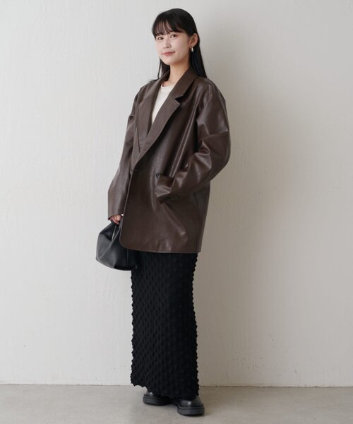 Lui's（ルイス）の「フェイクレザーテーラードジャケット（テーラード