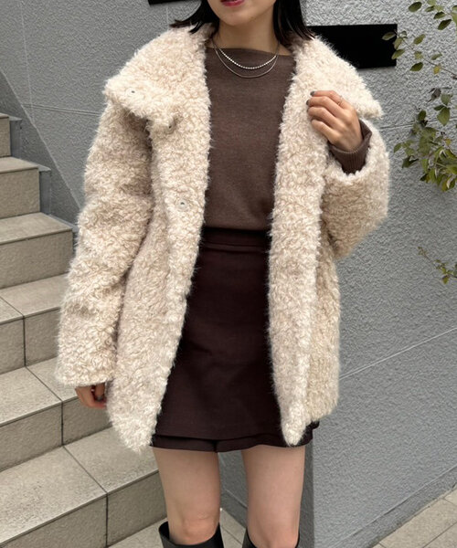 mystic（ミスティック）の「フェイクファーコート（その他アウター