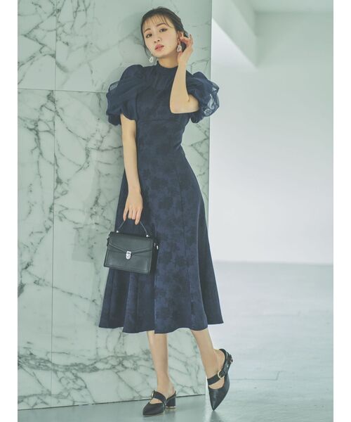 dazzlin（ダズリン）の「シアーベールジャカードワンピース