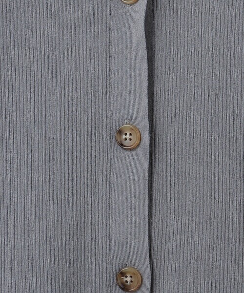 6（ロク）の「＜6(ROKU)＞リブシャツカーディガン 2024FW