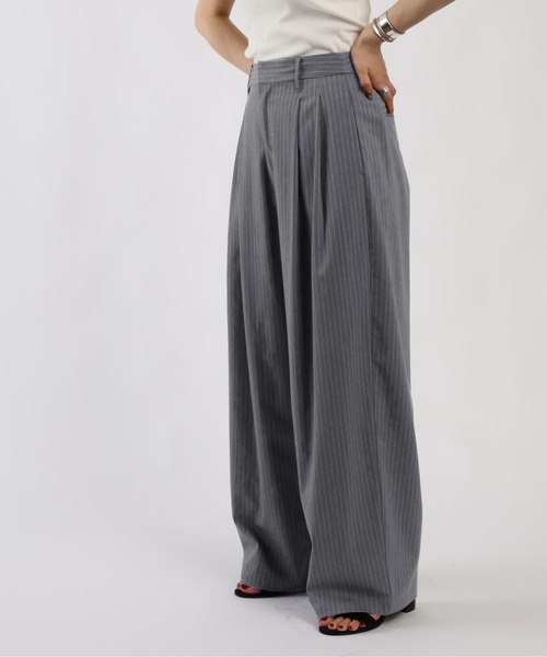 セール】ストライプワイドスラックス（スラックス）｜1chaku
