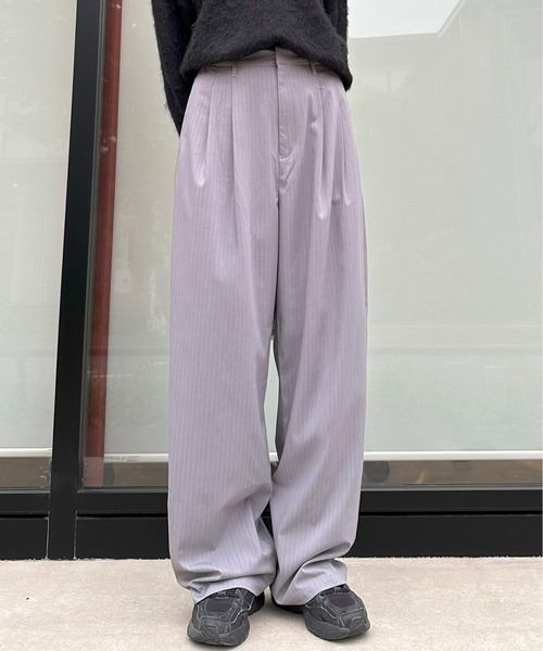 セール】ストライプワイドスラックス（スラックス）｜1chaku