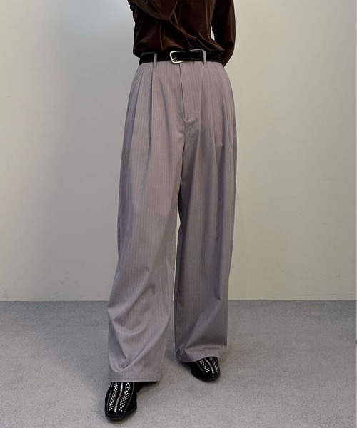 セール】ストライプワイドスラックス（スラックス）｜1chaku