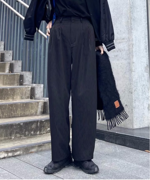 セール】ストライプワイドスラックス（スラックス）｜1chaku