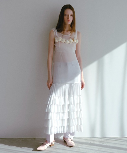 FURFUR（ファーファー）の「チュールフリルワンピース（ワンピース