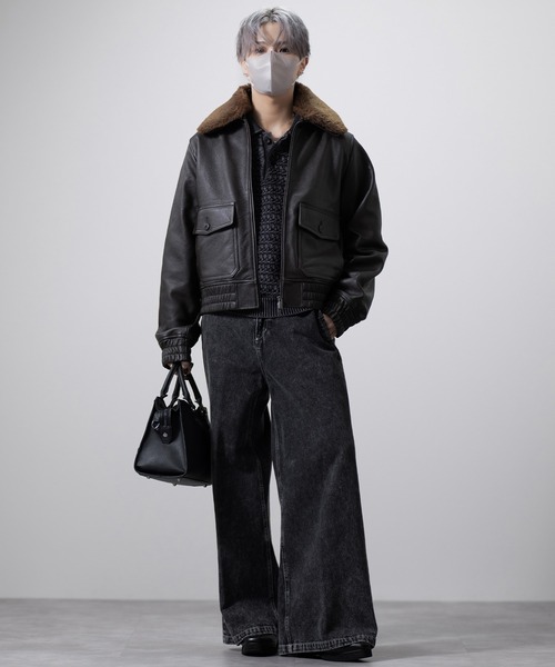 CLEL（クレイル）の「【CLEL】Cow Leather G-1 Blouson / 牛革