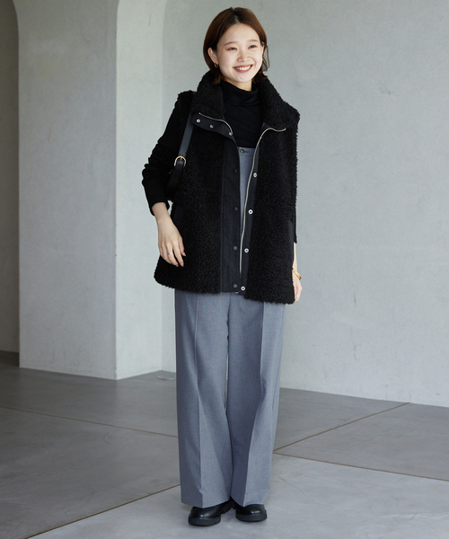 SLOBE IENA（スローブイエナ）の「ECOPELボアショートベスト（ベスト