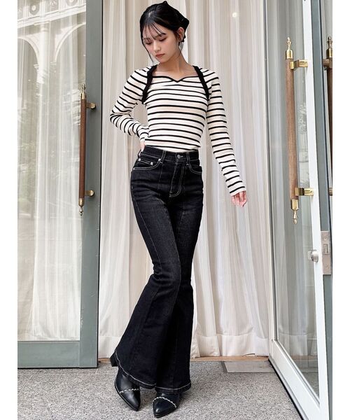 セール】スタイルメイクフレアデニムパンツ（デニムパンツ）｜RESEXXY