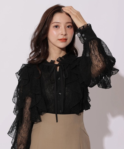 レースボウブラウス（シャツ/ブラウス）｜Apuweiser-riche