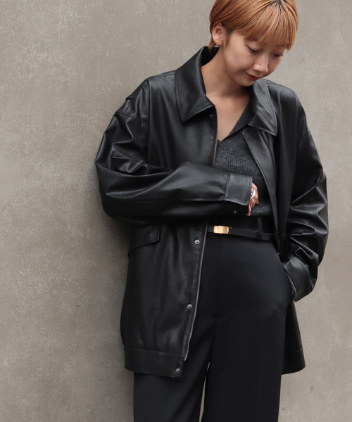 セール】Leather Like ブルゾン（ブルゾン）｜Plage（プラージュ）の