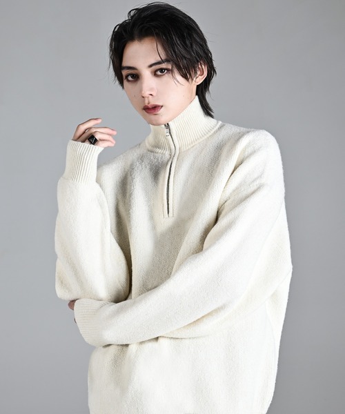fuwamochi half zip knit / フワモチハーフジップニット（ニット