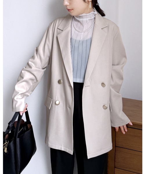 セール】チェック/ダブルテーラードジャケット（テーラードジャケット