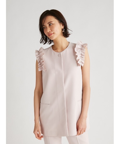 CELFORD（セルフォード）の「フリルスリーブジレ（その他アウター