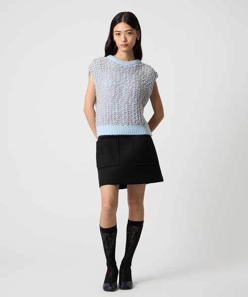 EMMEL REFINES＞EM ボンディング ミニスカート（スカート）｜EMMEL