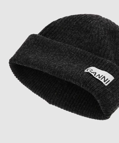 Light Structured Rib Knit Beanie（ニットキャップ/ビーニー）｜GANNI