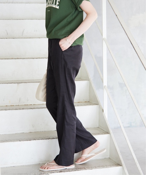 追加》リネンピンタックセミフレアパンツ（その他パンツ）｜SLOBE IENA