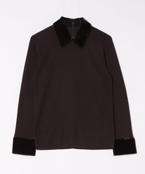セール】CLANE VELOR COLLAR KNIT TOPS（ニット/セーター）｜CLANE