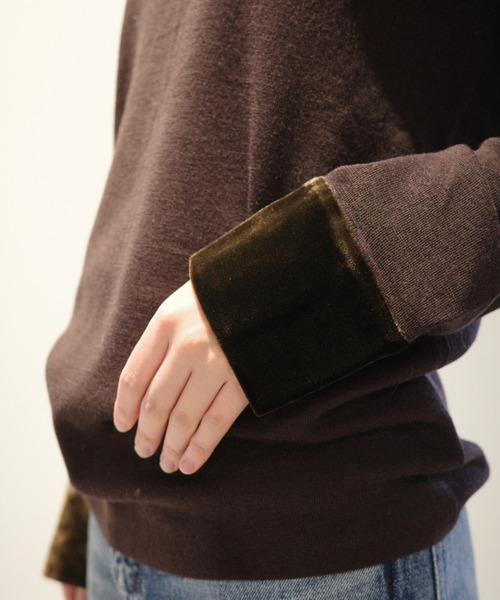 セール】CLANE VELOR COLLAR KNIT TOPS（ニット/セーター）｜CLANE