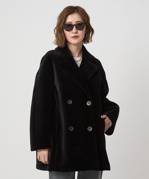 conte（コンテ）の「＜conte＞ベルベット ボンディング Pコート