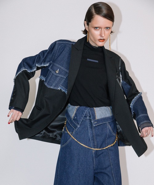 AULA AILA（アウラアイラ）の「デニムコンビネーションジャケット