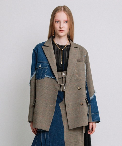 AULA AILA（アウラアイラ）の「デニムコンビネーションジャケット