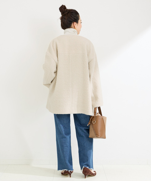 B.C STOCK（ベーセーストック）の「ブークレーノーカラーミドルコート