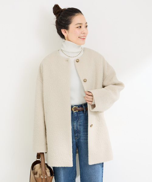 B.C STOCK（ベーセーストック）の「ブークレーノーカラーミドルコート