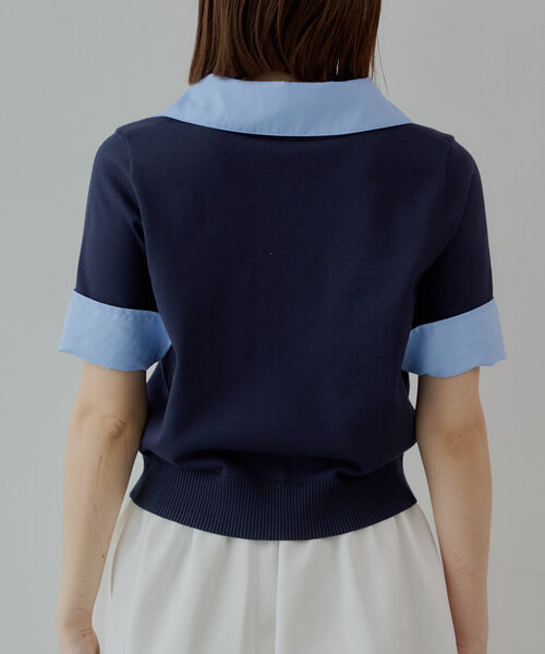 ZOZO限定】刺繍入り襟付きポロニット（ニット/セーター）｜Chico（チコ