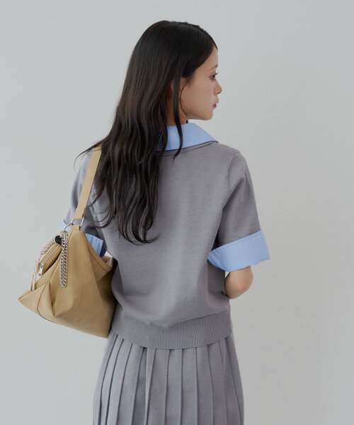 ZOZO限定】刺繍入り襟付きポロニット（ニット/セーター）｜Chico（チコ