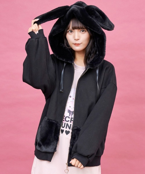 Secret Honey（シークレットハニー）の「ファーうさ耳フード裏起毛