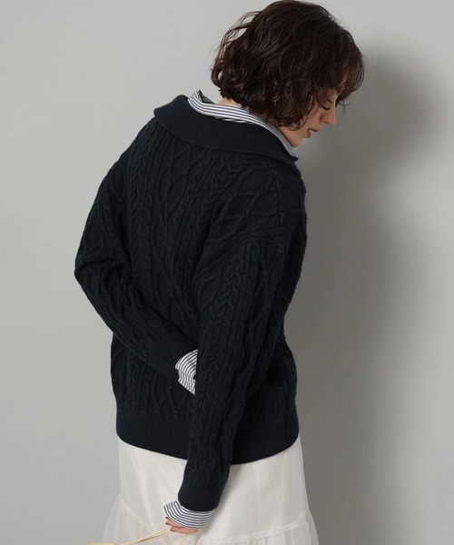 シャツドッキングケーブルニット（ニット/セーター）｜Arpege story