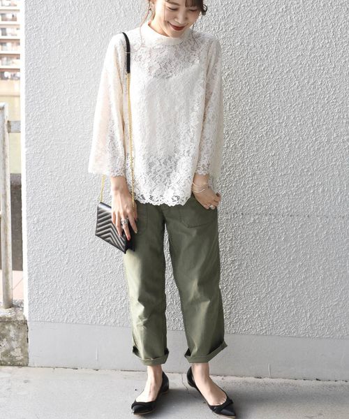 SHIPS（シップス）の「レースフレアスリーブブラウス◇（シャツ