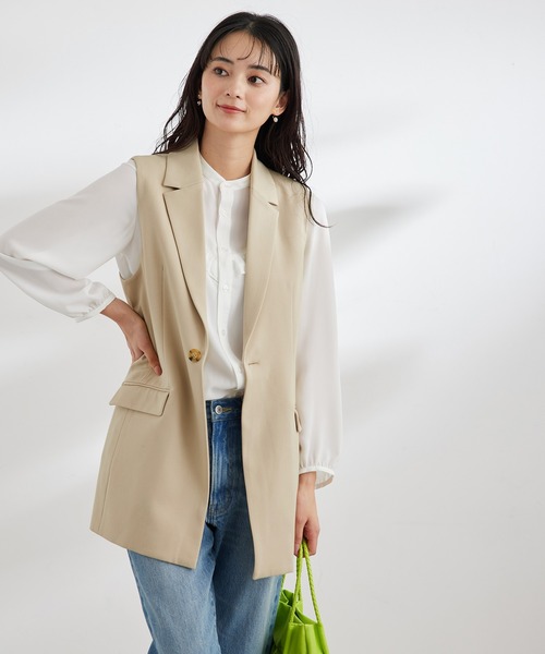 ROPE' PICNIC（ロペピクニック）の「スリーブレスジャケット ジレ