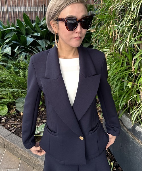 日本製着痩せストレッチカットジャケット（その他アウター）｜JENNE