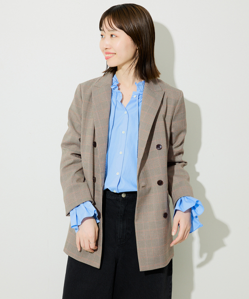 セール】TRダブルブレストジャケット（テーラードジャケット）｜SLOBE