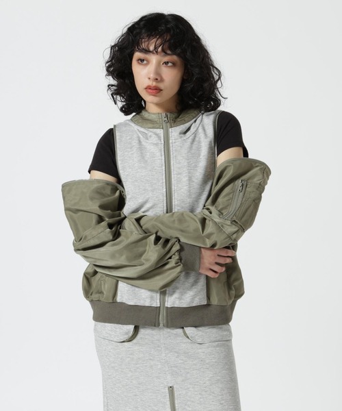 Risley（リズレー）の「Risley/リズレー/肩ZIP パーカー（パーカー