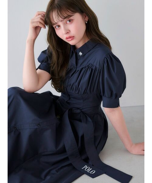 POLOBCSコラボ】コルセットスウィッチングシャツワンピース