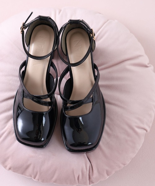 厚底プラットフォームクロスストラップパンプス ZOZOTOWN+オフィシャル