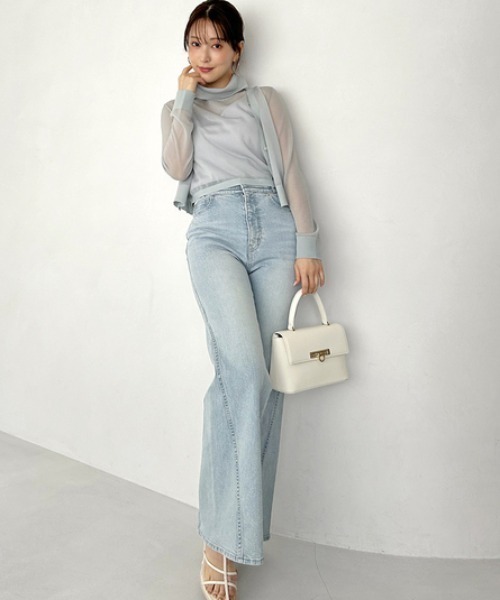 00サイズあり】Sustainableストレッチフレアデニムパンツ（デニム