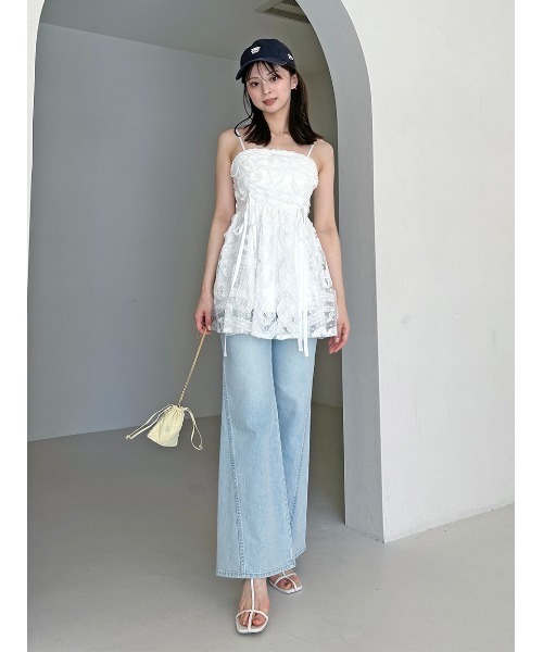 00サイズあり】Sustainableストレッチフレアデニムパンツ（デニム