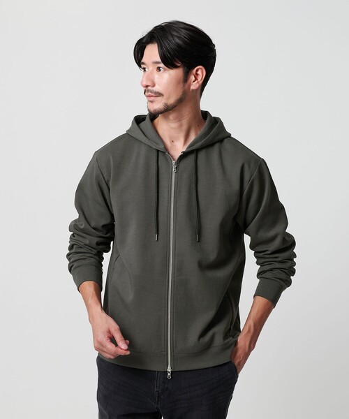 WEB限定 WARDROBE SMART】ダブルニット ジップパーカー/セットアップ