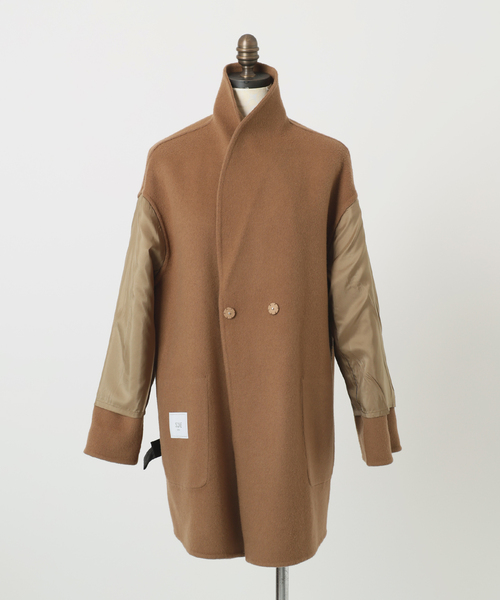 SUPER140 ダブルフェイスベルテッドコート（その他アウター）｜SLOBE