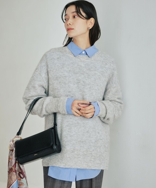 セール】アルパカブレンド クルーネック プルオーバー ニット（ニット