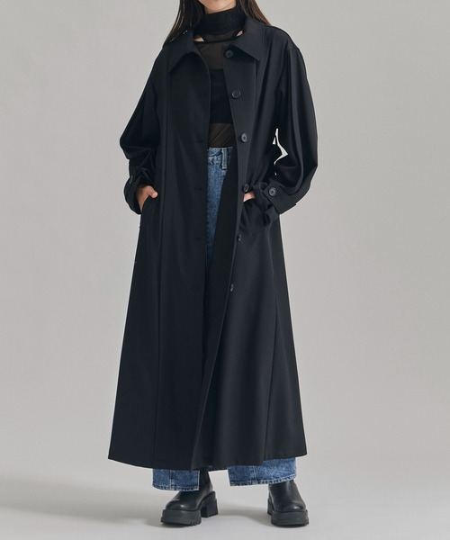 完売間近！】ウールツイステッドロングコート｜オフィスカジュアル