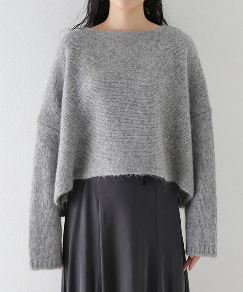 plage（プラージュ）の「アルパカMIXクロップドニット（ニット