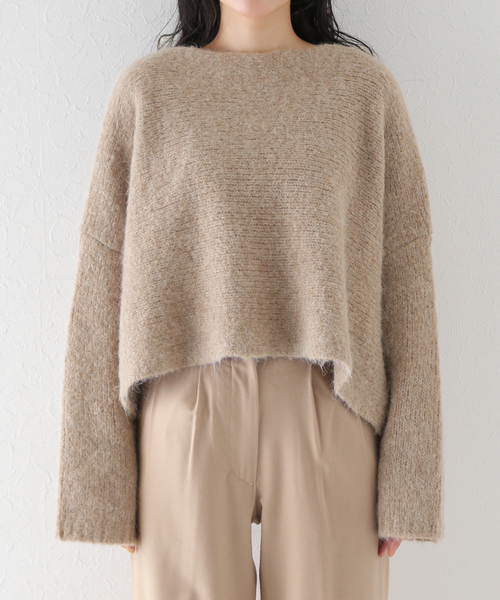 plage（プラージュ）の「アルパカMIXクロップドニット（ニット