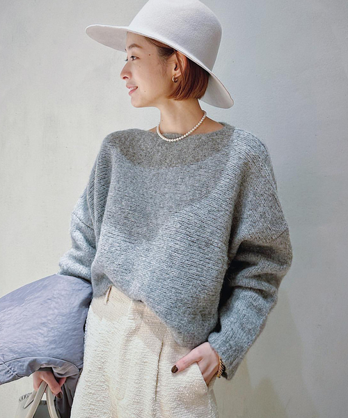 plage（プラージュ）の「アルパカMIXクロップドニット（ニット