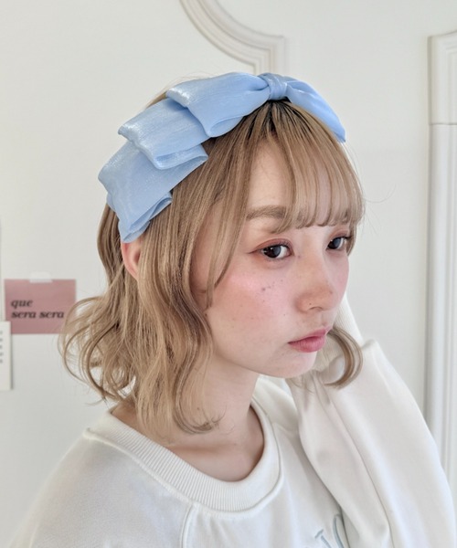 セール】【7色展開】ボリュームリボンカチューシャ（カチューシャ